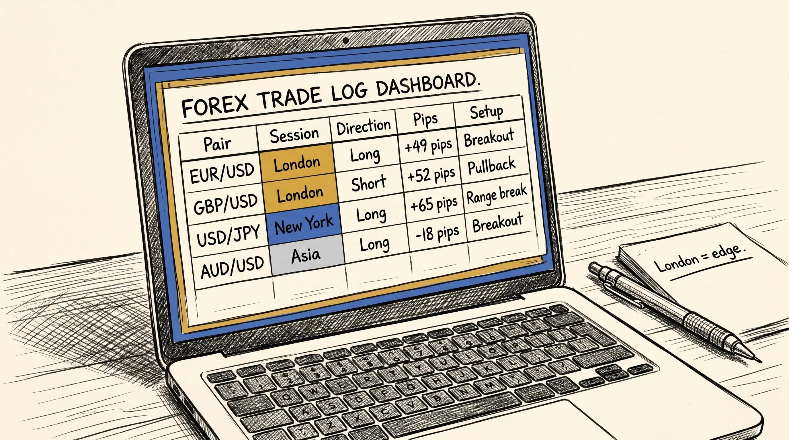 Forex Trading Journal: Sessions, Pairs, and Finding Your Edge